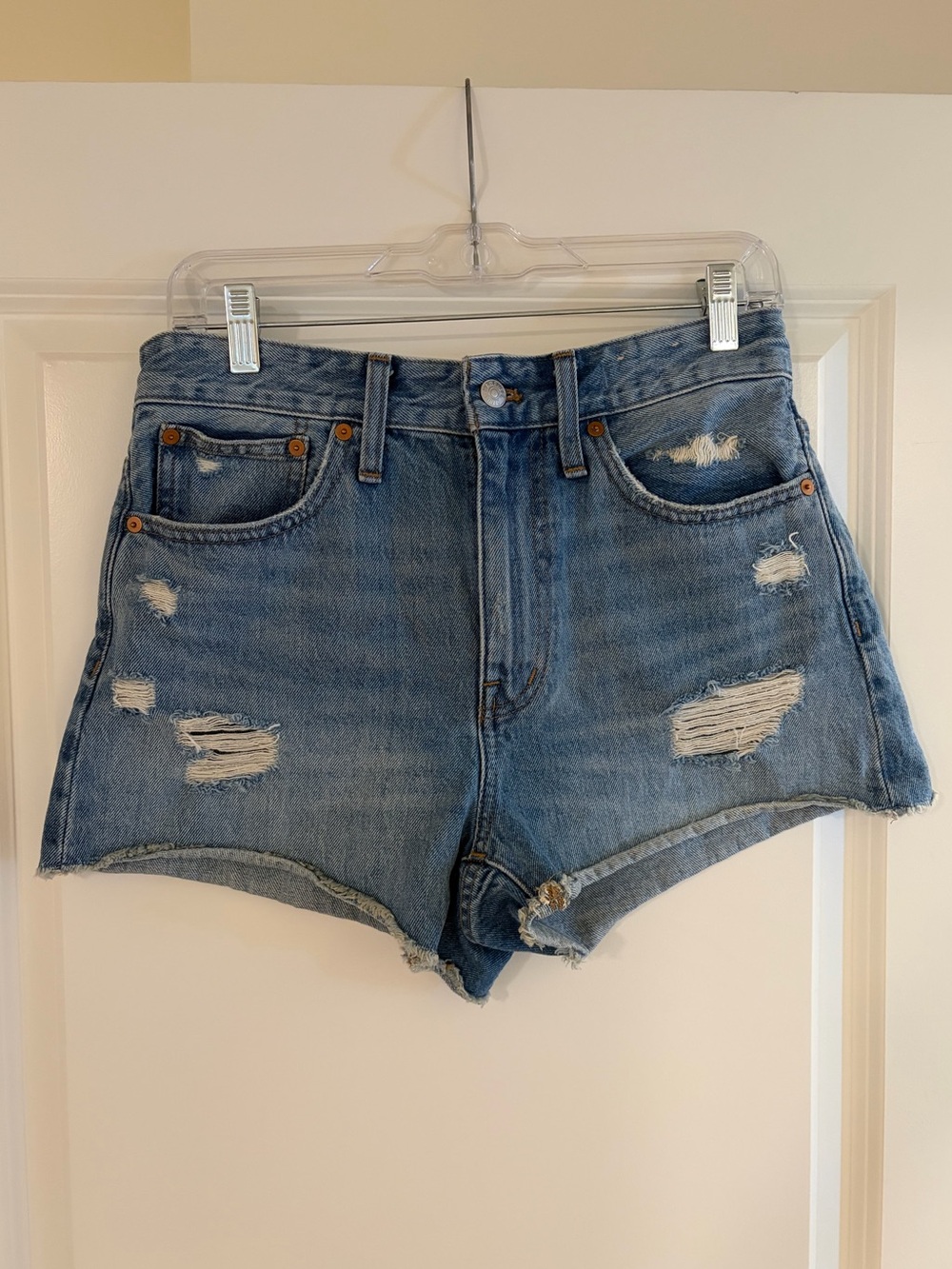 Madewell Relaxed Denim Short 26 Distressed
